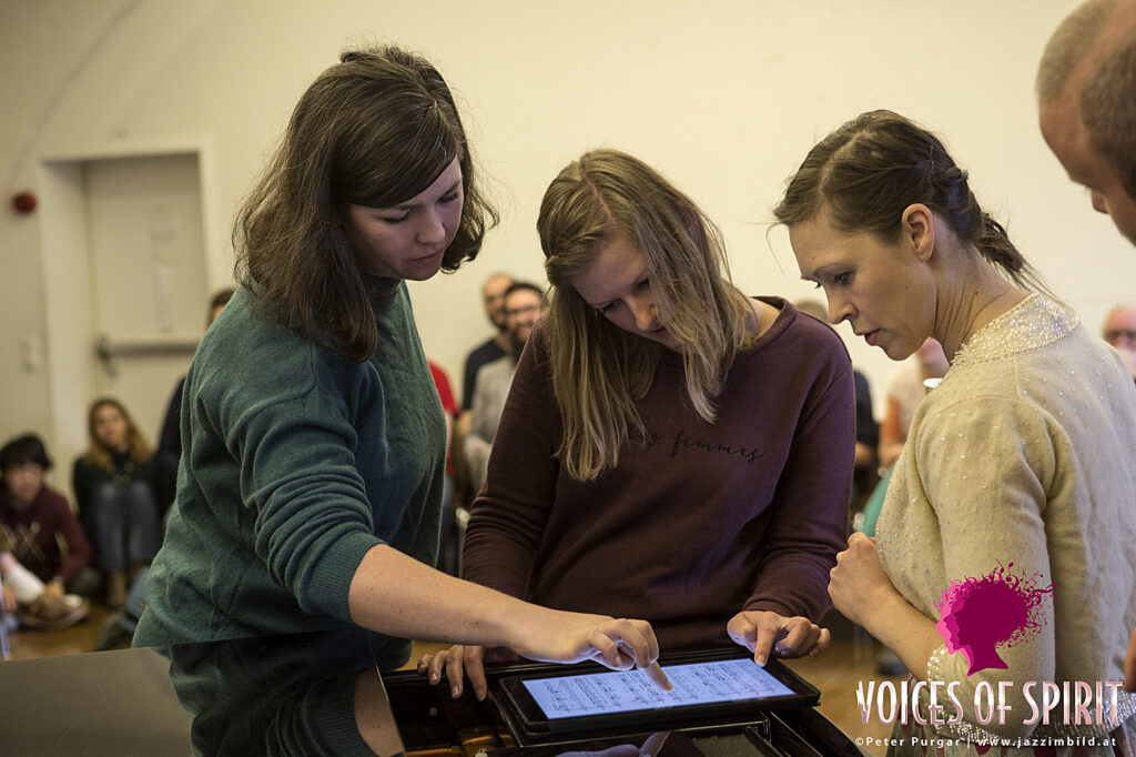 Teilnehmerinnen eines Workshops